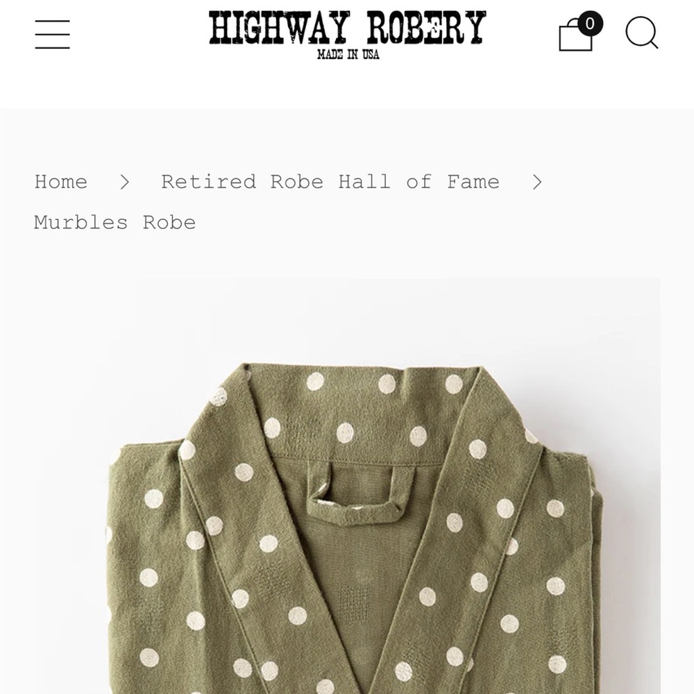 Highway Robery Murbles Robe - Only 22 made!